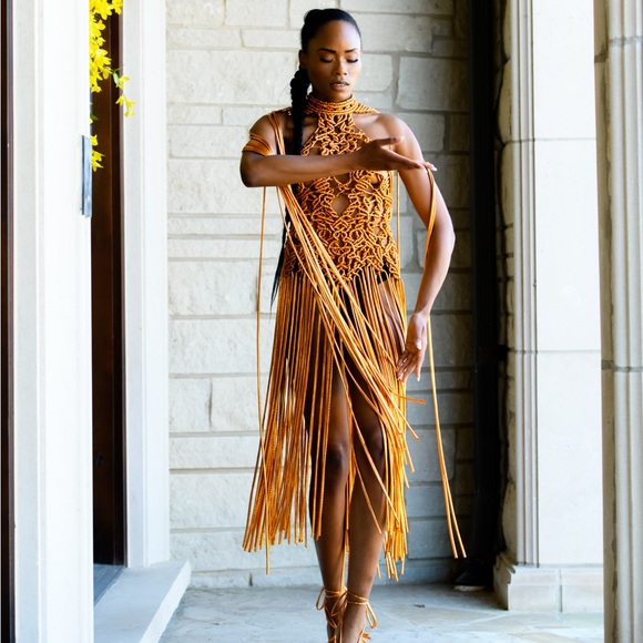 Handmade Macramé Rope Dress Festival - Picture 6 of 9